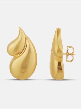 NWT SHYMI Double Teardrop Statement Earrings | 18K Gold Filled